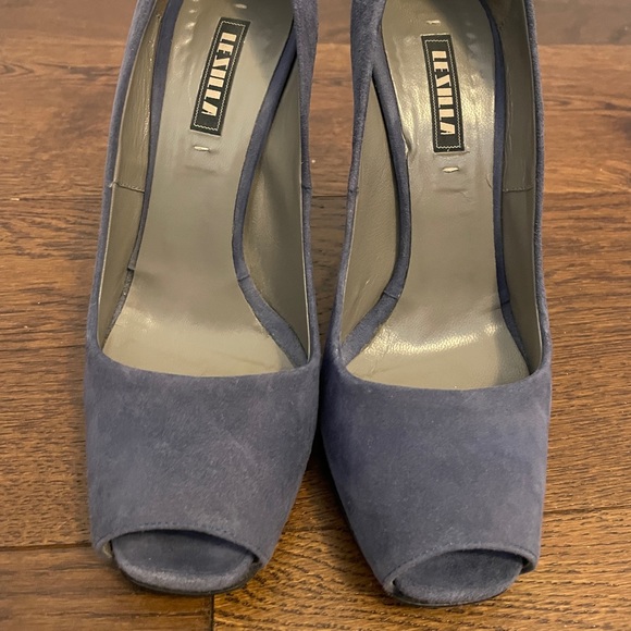 Le Silla blue suede open-toe heels - Picture 3 of 7